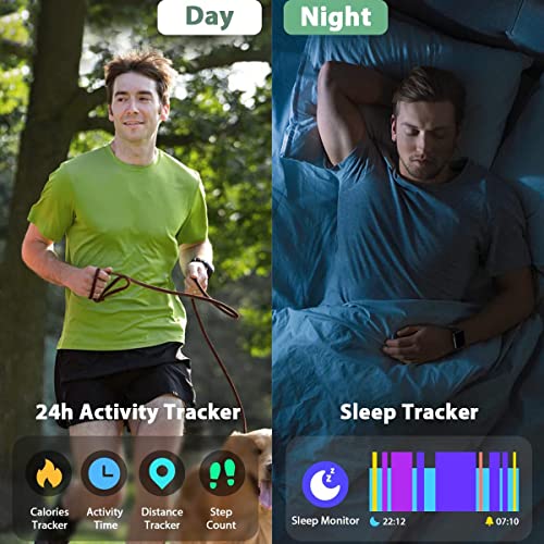 Smart Watches for Women Men, Fitness Tracker with 24/7 Blood Pressure Heart Rate Monitor, 20 Sport Modes Sleep Tracker Step Counter for Walking Activity Tracker and Smart Watch for Android iPhone iOS