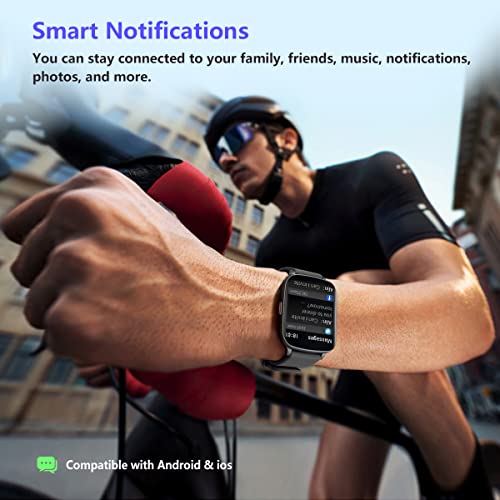 Smart Watches for Women Men, Fitness Tracker with 24/7 Blood Pressure Heart Rate Monitor, 20 Sport Modes Sleep Tracker Step Counter for Walking Activity Tracker and Smart Watch for Android iPhone iOS