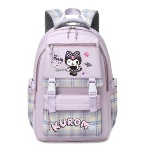 festa park kawaii japanese backpack for women girls, aesthetic cute backpack with pendent pink, durable fashion school bookbag for girls (purple)…