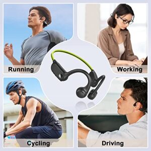 Open Ear Headphones Wireless Bluetooth 5.2, Bone Conduction Headphones Up to 10H Playtime Built-in Mic Wireless Bluetooth Headphones IPX4 Waterproof Headset for Running, Gym, Hiking, Cycling