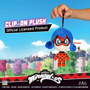 P.M.I. Miraculous Ladybug Plush Clip-on Toys | Two of Four 5-Inch-Tall Collectibles | Miraculous Ladybug Toys and Playable Mini Toys | Tikki and Ladybug| Miraculous Ladybug Kids’ Toys