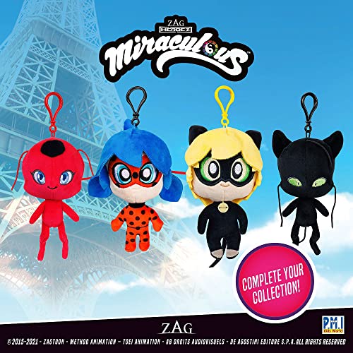 P.M.I. Miraculous Ladybug Plush Clip-on Toys | Two of Four 5-Inch-Tall Collectibles | Miraculous Ladybug Toys and Playable Mini Toys | Tikki and Ladybug| Miraculous Ladybug Kids’ Toys