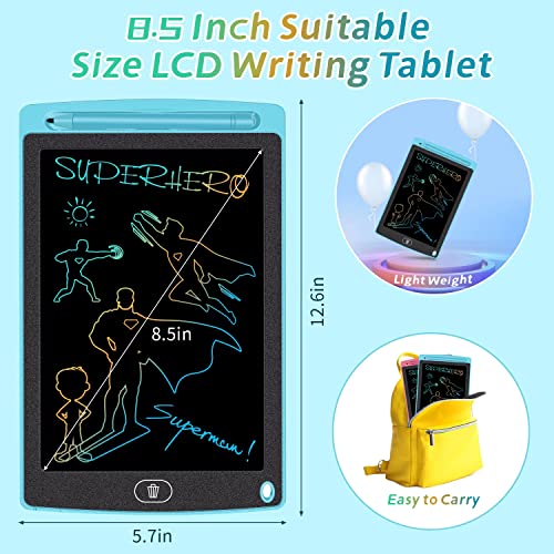 2 Pack LCD Writing Tablet Kids Toy, Electronic Graphics Drawing Pads, Doodle & Scribbler Boards, Digital Handwriting Pad, Educational & Learning Toy for 3-7 Years Old Kids - 8.5 in (Blue & Pink)