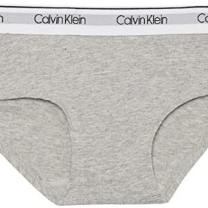 Calvin Klein Girls' Modern Cotton Hipster Underwear, White/Black/Heather Grey, M