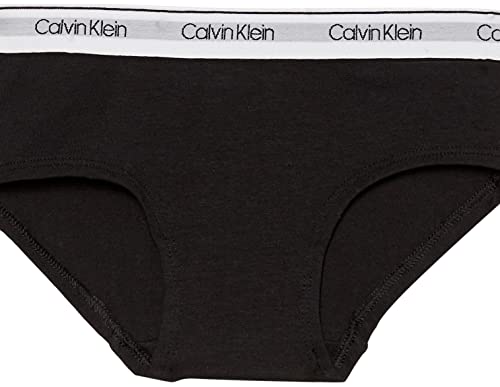 Calvin Klein Girls' Modern Cotton Hipster Underwear, White/Black/Heather Grey, M