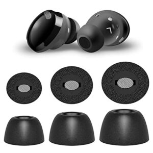 foam ear tips for samsung galaxy buds pro, 3 size premium memory foam tips replacement for samsung galaxy buds pro tips, ultimate comfort, no silicone eartips pain,reduce noise. 3 pairs (s/m/l, black)