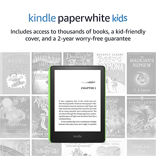 Kindle Paperwhite Kids (16 GB) – Made for reading - access thousands of books with Amazon Kids+, 2-year worry-free guarantee