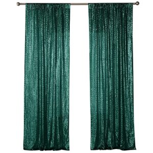 sugargirl dark green sequin backdrop curtain 2 panels 2ftx8ft glitter dark green background drapes sparkle photography backdrop for party wedding birthday wall decoration