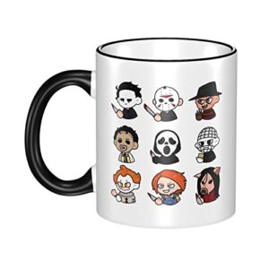 yizbivs horror coffee mug, halloween coffee cup classic funny mug 11oz