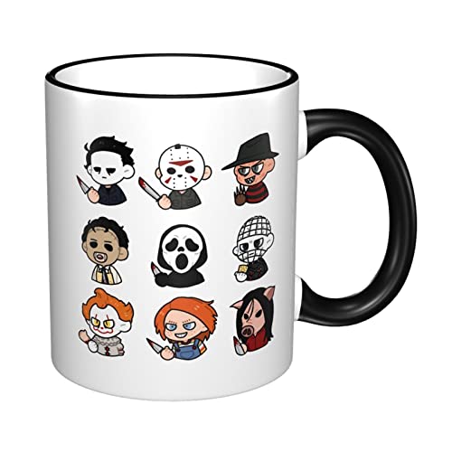 Yizbivs Horror Coffee Mug, Halloween Coffee Cup Classic Funny Mug 11oz