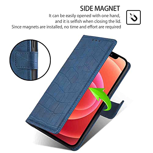 MojieRy Phone Cover Wallet Folio Case for Oppo REALME 7 PRO, Premium PU Leather Slim Fit Cover for REALME 7 PRO, 3 Card Slots, Good Design, Blue