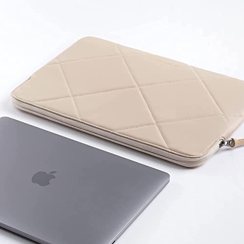 Comfyable Cute Tablet Sleeve for Women, Compatible for iPad Pro 12.9 inch M2 M1 2022 2021 2020 & Smart/Magic Keyboard with Pencil Holder - Quilted PU Leather Bag Waterproof Slim Carrying Cover Case