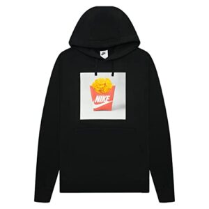 nike sportswear brushed-back pullover hoodie mens size - xl black