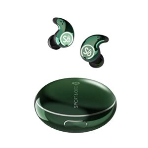 mifo s true wireless earbuds active noise canceling, bluetooth 5.2, 6mics enc noise cancelling headphones, ipx7 waterproof, deep bass wireless sport earbuds with app(green)
