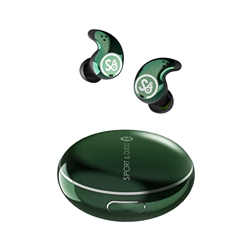 MIFO S True Wireless Earbuds Active Noise Canceling, Bluetooth 5.2, 6Mics ENC Noise Cancelling Headphones, IPX7 Waterproof, Deep Bass Wireless Sport Earbuds with APP(Green)