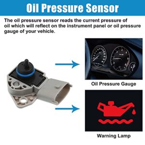 X AUTOHAUX 4 Pin Fuel Pressure Sensor for Volvo V70 S60 XC90 XC70 S80 LR000524 8699449 0261230108 Oil Pressure Sensor Switch