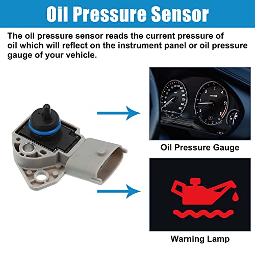 X AUTOHAUX 4 Pin Fuel Pressure Sensor for Volvo V70 S60 XC90 XC70 S80 LR000524 8699449 0261230108 Oil Pressure Sensor Switch