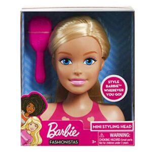 just play 2pc barbie doll girls mini styling head pretend play dress up set,blonde (jpminshdbar1)