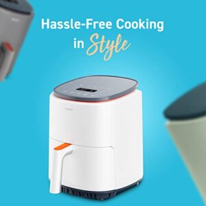 COSORI Air Fryer 4 Qt, 7 Cooking Functions Airfryer, 150+, White & Air Fryer Accessories, Set of 6 Fit for Most 3.7Qt and Larger Oven Cake & Pizza Pan, Metal Holder, Skewer Rack & Skewers, etc