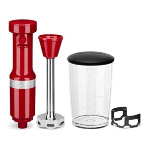 KitchenAid 13-Cup Food Processor, Empire Red & Variable Speed Corded Hand Blender - KHBV53