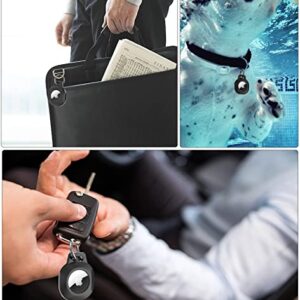 Tieuwant 4-Pack IPX8 Waterproof AirTag Holder Keychain Case