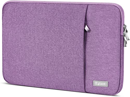 Egiant Laptop Sleeve 14-Inch,Water-Resistant Protective Fabric Case Compatible for HP Lenovo Acer Asus Dell 1 Chromebook Notebook, 14 Inch Computer Carrying Case with Accessory Pocket,Purple