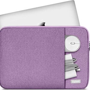 Egiant Laptop Sleeve 14-Inch,Water-Resistant Protective Fabric Case Compatible for HP Lenovo Acer Asus Dell 1 Chromebook Notebook, 14 Inch Computer Carrying Case with Accessory Pocket,Purple