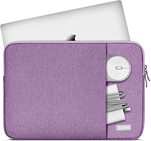 Egiant Laptop Sleeve 14-Inch,Water-Resistant Protective Fabric Case Compatible for HP Lenovo Acer Asus Dell 1 Chromebook Notebook, 14 Inch Computer Carrying Case with Accessory Pocket,Purple