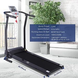 ANCHEER Treadmill Folding Treadmill for Home Electric Running Machine Installation-Free Walking Jogging Foldable Fitness Exercise Machine for Office & Gym Workout with 5” LED Display