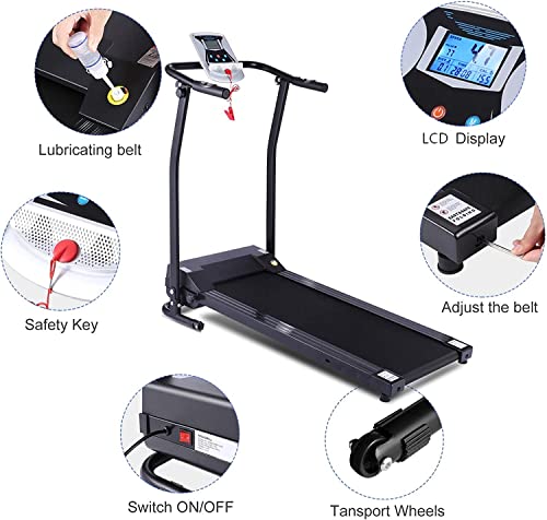 ANCHEER Treadmill Folding Treadmill for Home Electric Running Machine Installation-Free Walking Jogging Foldable Fitness Exercise Machine for Office & Gym Workout with 5” LED Display