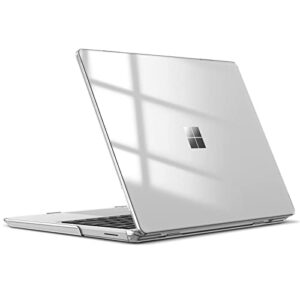 fintie case for 12.4 inch microsoft surface laptop go 3 (2023) / surface laptop go 2 (2022) / surface laptop go (2020) model: 2013 1943 - protective snap on hard shell cover, crystal clear