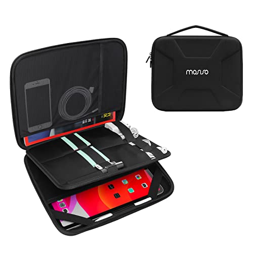 MOSISO Tablet Sleeve Carrying Case Compatible with iPad Pro 12.9 inch M2 & M1 (6th/5th/4th/3rd Gen) 2022-2018, Surface Pro 12.3 inch X/7/6/5/4/3/2/1, Waterproof Shockproof Organizer Storage Bag, Black