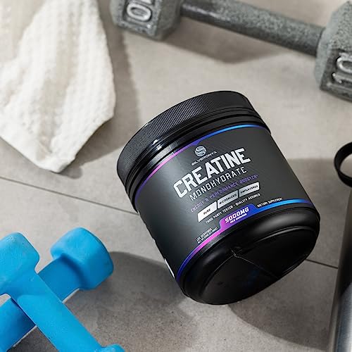 Creatine Monohydrate Powder - 100% Pure Micronized Creatine 5000mg (5g) - Creatine Pre Workout, Supports Muscle Building, Cellular Energy, Recovery & Strength, Vegan, Keto, Gluten-Free - 60 Servings