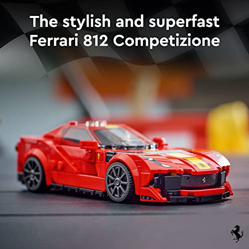 LEGO Speed Champions 1970 Ferrari 512 M Toy Car Model Building Kit 76914 Sports Red Race Car Toy, Collectible Set with Racing Driver Minifigure