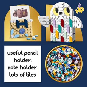 LEGO DOTS Harry Potter Hedwig Pencil Holder 41809, Craft Set for Kids Age 6+ with Hedwig The Owl Pencil Holder and Note Holder. Back to School Gift Idea for Boys and Girls, Make Magical Patterns