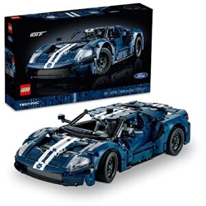 lego technic 2022 ford gt 42154 car model kit for adults to build, collectible set, 1:12 scale supercar with authentic features, gift idea that fuels creativity and imagination