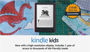 kindle kids (2022 release) – includes access to thousands of books, a cover, and a 2-year worry-free guarantee - unicorn valley
