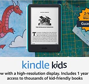 Kindle Kids (2022 release) – Includes access to thousands of books, a cover, and a 2-year worry-free guarantee - Ocean Explorer