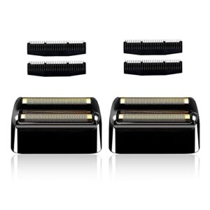 shaver replacement foil and cutters compatible with babylisspro barberology double fxfs2 (2pc black)