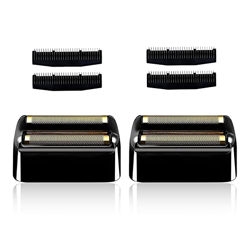 Shaver Replacement Foil and Cutters compatible with BaBylissPRO Barberology Double FXFS2 (2PC Black)