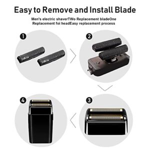 Shaver Replacement Foil and Cutters compatible with BaBylissPRO Barberology Double FXFS2 (2PC Black)