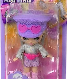 Barbie Extra Mini Minis Travel Doll with Metallic Desert Fashion and Festival Accessories, Barbie Extra Fly Small Doll