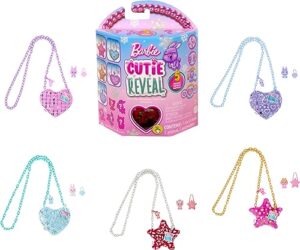 barbie cutie reveal travel toys, purse collection with 7 surprises including mini pet & color change (styles may vary)
