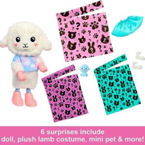 Barbie Cutie Reveal Chelsea Doll & Accessories, Lamb Plush Costume & 6 Surprises Including Color Change, Cozy Cute Tees Series