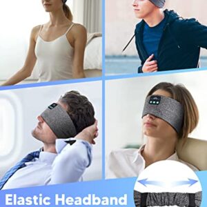 Sleep Headphones Elastic Sleeping Headband 10Hrs Bluetooth Music Eye Mask with Soft Cozy Earbuds Comfortable Earphones for Side Sleepers(Elastic One Size Fits Most)