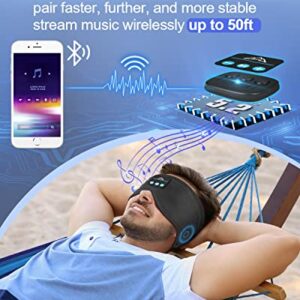 Sleep Headphones Bluetooth Headband Sleeping Headphones Headband 10Hrs Wireless Music Eye Mask with Comfortable Earbuds for Side Sleepers, Women Men Tech Gift for Birthday Christmas Stocking Stuffers