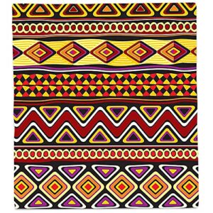 ligutars fleece throw blanket, african decor child blankets for girls, geometric ornate forms and antique shapes, keep warm, 40 x 50inches, suitable for bed and sofa, multi