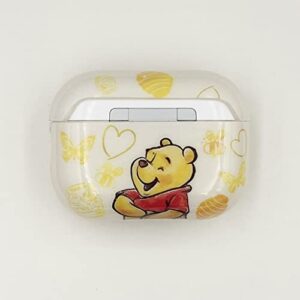 Case for Airpods Pro 2 Case Cover, Airpods Pro 2 Case and Lanyard+Earphone Cleaning Pen Cute Cartoon Personalized Custom Anime Design Airpod Case for Women Girls Wireless Airpods Pro 2 Case (Pooh)