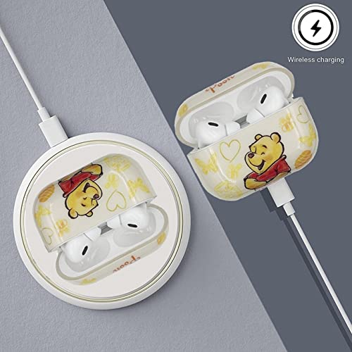 Case for Airpods Pro 2 Case Cover, Airpods Pro 2 Case and Lanyard+Earphone Cleaning Pen Cute Cartoon Personalized Custom Anime Design Airpod Case for Women Girls Wireless Airpods Pro 2 Case (Pooh)