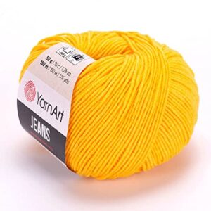 yarnart jeans sport yarn 55% cotton 45% acrylic 1 skein/ball 50 gr 174 yds cotton yarn knitting yarn soft yarn amigurumi cotton yarn (35)